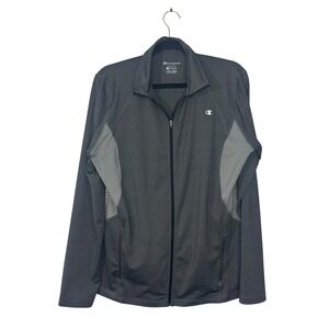 Champion Double Dry Full Zip Jacket‎ Athletic Activewear Gray XL